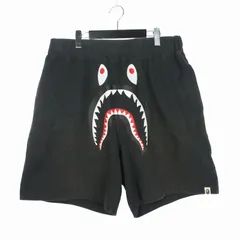 アベイシングエイプ A BATHING APE シャークスウェットショーツ ショートパンツ ハーフパンツ 2XL ブラック 黒 001SPG301013Xのサムネイル