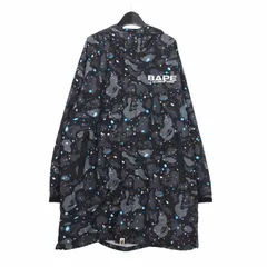 アベイシングエイプ A BATHING APE SPACE CAMO LONG HOODIE JACKET 総柄 スペースカモロングフーディージャケット ブルゾン L ブラック 黒 001LJF301005Xのサムネイル