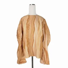 アキラナカ AKIRA NAKA Marble drape sleeve PO BE マーブルプリント シャツ ブラウス 2 ベージュ AW2329-BRのサムネイル