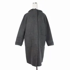 デミルクス ビームス Demi-Luxe BEAMS ロング ウールコート ジャケット 裏チェック 36 グレー 68-19-0070-673のサムネイル