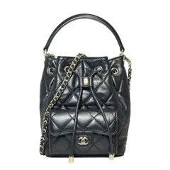 【中古】 CHANEL シャネル ミニ バケットバッグ AP4856 マトラッセ キルティング ラムスキン チェーンショルダー レディース 26018318 AOのサムネイル