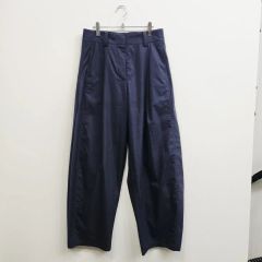 MUJI Laboコットンキャンバス タックバレルパンツ スモーキーパープル