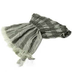 イッセイミヤケ ISSEY MIYAKE ヴィンテージ 80s 筆タグ ストール チェック柄 シルク ウール グレー 0303 IBO92のサムネイル