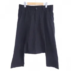 ブラックコムデギャルソン BLACK COMME des GARCONS AD2011 サルエルパンツ ストライプ ストレッチ 変形デザイン XS 黒 ブラック 系 1H-P008 0205のサムネイル