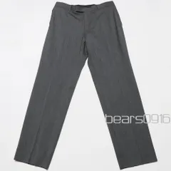 【ヒューゴボス】スラックス ノータックストレートパンツ メンズ 36R XL相当 美品 チャコールグレー HUGO BOSS USA製 ヘアライン ストレッチ ヴァージンウール アメリカ古着のサムネイル
