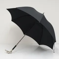 紳士傘 FOX UMBRELLAS フォックスアンブレラズ USED美品 傘 メンズ アニマルヘッド ブラック グレイハウンド  高級 63cm S3305のサムネイル