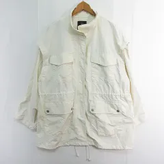ダブルクローゼット w closet 2WAY ジャケット ジャンバー ベスト ミディアム丈 アイボリー kz14230のサムネイル