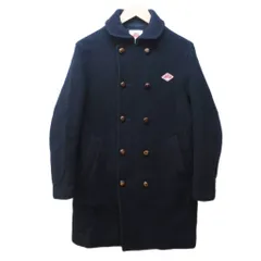 ダントン DANTON × アーバンリサーチ ドアーズ コラボ 別注 10周年 メルトンコート ジャケット ウール ロゴ ワッペン くるみボタン ロング 38 約M 紺 ネイビー 1116のサムネイル