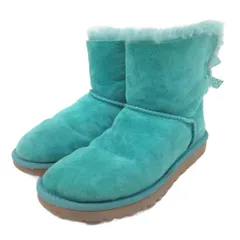 アグ オーストラリア UGG australia Mini Bailey Bow Scallop ショートブーツ ムートンブーツ 皮革 23cm 緑 グリーン ■IBO96のサムネイル