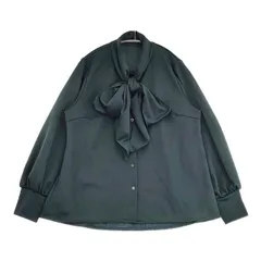 Wacoal ボウタイリボンブラウス 定価13200円 EKN605 ブラウス シャツ ダークグリーン レディース ワコール【中古】6-0621M∞のサムネイル