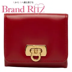 中古 サルヴァトーレフェラガモ ガンチーニ コインケース 小銭入れ レッド ゴールド レザー メッキ レディース Salvatore Ferragamo 【送料無料】【三田店】のサムネイル