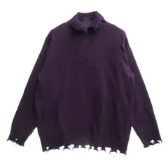 Yohji Yamamoto ヨウジヤマモト 21AW UU-K47-613 S'YTE サイト 7G BULKY WOOL DAMAGE TURTLE PULLOVER ダメージ加工 タートルネック 長袖 ニット セーター パープル系【中古】のサムネイル