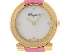 Salvatore Ferragamo サルヴァトーレフェラガモ ウォッチ ガンチーニ 時計 FAP050016 腕時計 ステンレススチール/レザー/ダイヤモンド ピンク クオーツ シェル文字盤 レディース【中古】のサムネイル