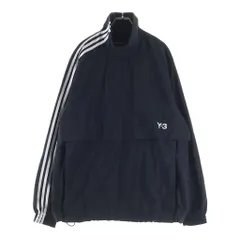 Y-3 (ワイスリー) 24AW 3S NYL HZ ストライプ ロゴ ハーフジップ ナイロン トラックジャケット ブラック JD9796のサムネイル