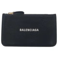 BALENCIAGA (バレンシアガ) CASH COIN AND CARD HOLDER ロゴデザイン レザーキャッシュコインアンドカードホルダーケース ブラック 594214 1IZ4Mのサムネイル