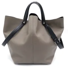 Maison Martin Margiela (メゾンマルタンマルジェラ) ドレサージュ ラージ レザー 2WAY ハンドバッグ ショルダーバッグ グラファイトカーキのサムネイル