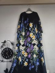 美品 ヨーカン YOKANG 沖縄 花柄 ロングワンピース 日本製 美