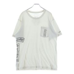 ［穴あき汚れあり］クロムハーツ　バックホースシュー　バーチカルロゴ　Tシャツ　L 穴あき汚れあり］クロムハーツ バックホースシュー バーチカルロゴ T