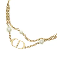 Christian Dior (クリスチャンディオール) CDロゴ パール 2連 ネックレス ゴールド GPのサムネイル
