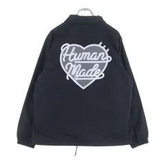 HUMAN MADE (ヒューマンメイド) ロゴ プリント ナイロン コーチジャケット ブラックのサムネイル