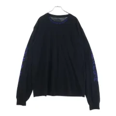 CHROME HEARTS (クロムハーツ) NECK LOGO L/S TEE ネックロゴ クルーネック長袖Tシャツ カットソー ブラック/ブルーのサムネイル