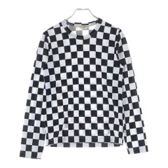 COMME des GARCONS (コムデギャルソン) 21SS チェッカー クルーネック長袖Tシャツ ロングスリーブカットソー ブラック/ホワイト GH-T010のサムネイル