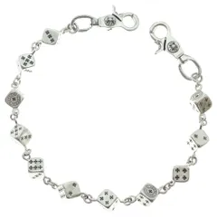 CHROME HEARTS (クロムハーツ) DICE LINK-2 2クリップダイス シルバーウォレットチェーンのサムネイル