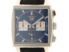 TAG HEUER タグホイヤー モナコ キャリバー ホイヤー02 クロノグラフ CBL2111.FC6453 腕時計 SS/クロコダイル  自動巻 ブルー文字盤 メンズ【中古】473のサムネイル