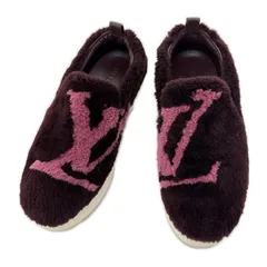 LOUIS VUITTON ルイ・ヴィトン 靴 スリッポン くつ  レザー/フェイクファー ボルドー 【中古】【200】のサムネイル