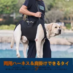 Yurika 犬用介護ハーネス 歩行補助 老犬介護用 歩行補助ハーネス 犬歩行&抱っこ補助ハーネス サポートハーネス お散歩 トイレが楽に歩行サポート 車や階段を乗る補助 調節しやすい小型犬 中型犬 大型犬 介護用品脱着簡単 お出かけ便利グッズ-Mのサムネイル