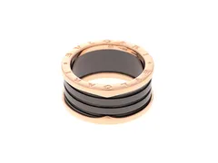 BVLGARI ブルガリ B-zero1 345970 リング・指輪 ピンクゴールド/セラミック 日本サイズ23号 表記65 ブラック メンズ【中古】【432】のサムネイル