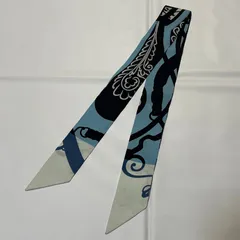 2606-70｜美品｜エルメス カレ ツイリー スカーフ シルク ライトブルーのサムネイル