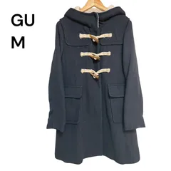 a3053 GU ジーユー ダッフルコート Mサイズ ネイビー フードボアのサムネイル