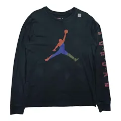 (1万円 ヴィンテージ) NIKE ジョーダン ビックロゴ ブラック ロングスリーブのサムネイル