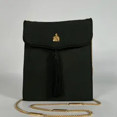 B-230 LANVIN ランバン チェーン ショルダーバッグ ヴィンテージ ブラック ゴールド タッセル ミニバッグ 265316907 50-7のサムネイル