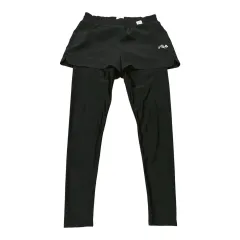 (1万円 ヴィンテージ) FILA フィラ 2in1 レイヤード ブラック レギンス (155)のサムネイル
