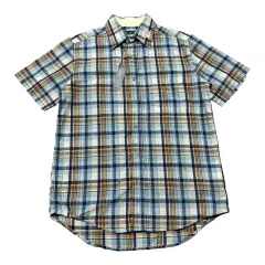 (新品) MACCHIO ブルー CHECK 半袖 シャツのサムネイル