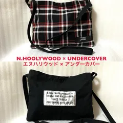 N.HOOLYWOOD × UNDERCOVER [エヌハリウッド × アンダーカバー] チェックサコッシュバッグ（2020SS 1202-AC09） ブラックチェック 中古古着商品 要サイズ状態確認！のサムネイル