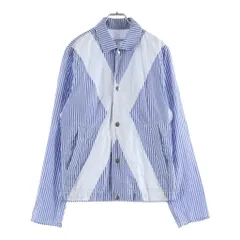 COMME des GARCONS (コムデギャルソン) 19SS パネル ストライプ シャツ ジャケット ブルー/ホワイト S27165のサムネイル