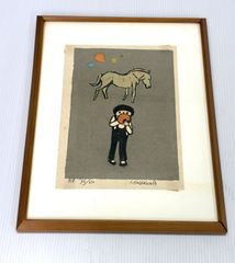 専用ページ滝平二郎「モチモチの木」木版画 直筆サイン・落款入り 額縁