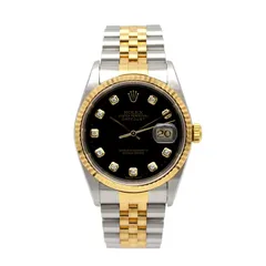 ■ROLEX 【ロレックス】16233G デイトジャスト 黒文字盤 10P A26-2293のサムネイル