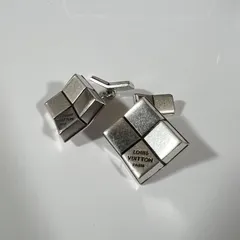 LOUIS VUITTON ルイヴィトン カフス ダミエ ブトン ドゥ マンシェット シルバーのサムネイル