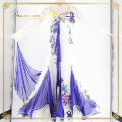【美品 日本製社交ダンス衣装】ワンピース ドレス Sanline サンリーヌ ミントグリーン 青緑 無地 シンプル キラキラ フロート 社交ダンス 衣装 Sanline サンリーヌ 日本製 ドレス ワンピース