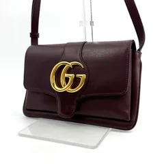 GUCCI グッチ アリー GGマーモント ショルダーバッグ レザー ボルドー クロスボディのサムネイル