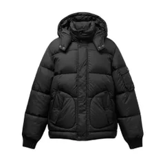 85g5 EMPORIO ARMANI エンポリオアルマーニ ダウンジャケット フード着脱可 アウター Mサイズ ブラック メンズ 男性用u02tのサムネイル