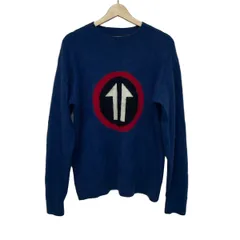 Thee Hysteric XXX(ジーヒステリック トリプルエックス) 長袖セーター サイズM メンズ美品  - ネイビー×レッド×黒 クルーネックのサムネイル