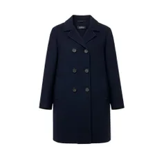 14g5 'S Max Ｍara エスマックスマーラ クチートアマーノ ダブルブレスト ウールコート サイズ36 ネイビー  レディース 女性用u02tのサムネイル
