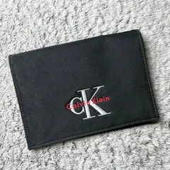ck Calvin Klein カルバンクライン 二つ折り財布 ロゴ刺繍 ブラック ユニセックスのサムネイル