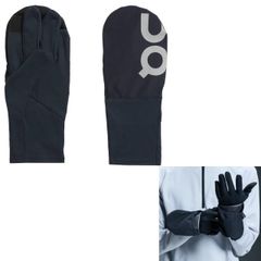 【新品】On オン ランニング グローブ Core Glove ユニセックス 2UE30510553 Black コアグローブ 手袋 防風 防寒 軽量 レース マラソン トレラン トレイルランニング 5本指 ミトン2way 暖い裏起毛加工 スマホ・タッチスクリ