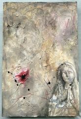 貝殻 絵画 アートパネル レトロ 表彰品 ばあばの絵 - メルカリ